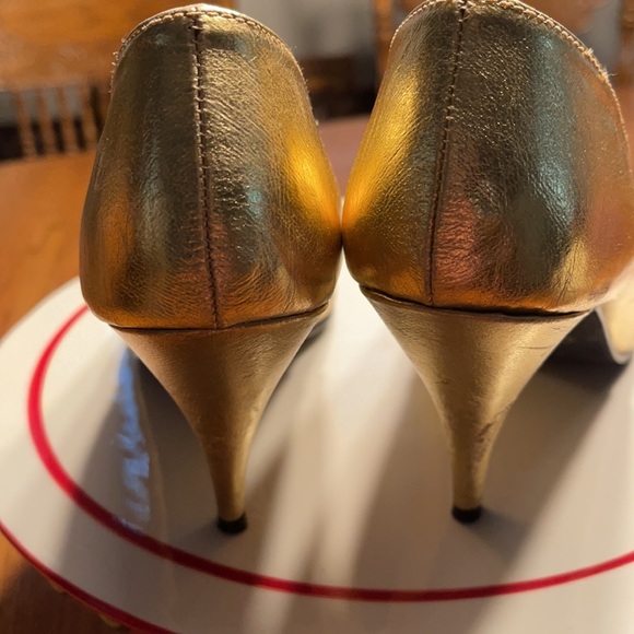 Gold 3” Pumps. Just in time for Holiday parties. - Picture 4 of 6
